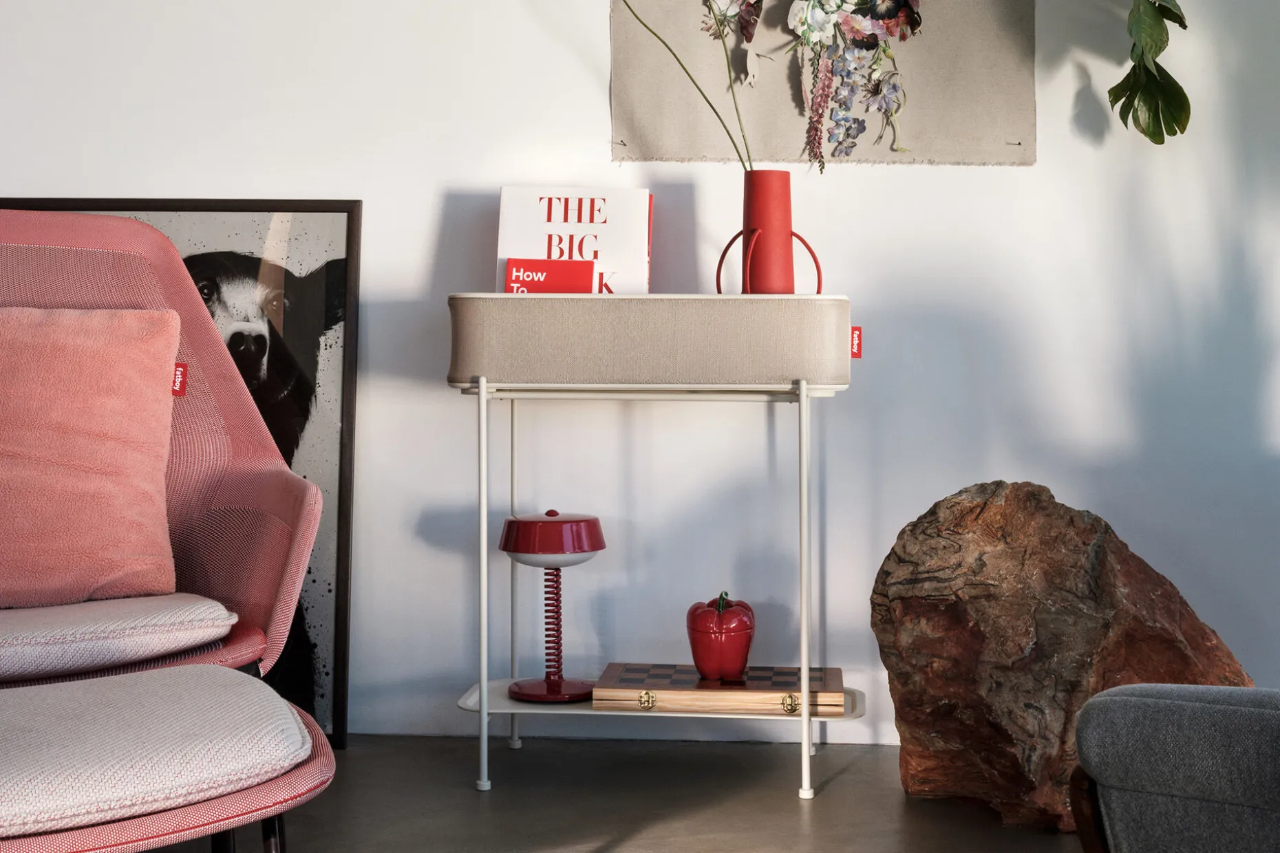 Adoreganizer Multifunctionele bijzettafel, beige, 65.5x29x76.5 cm