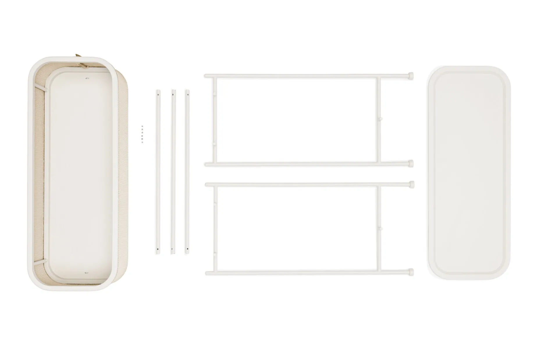 Adoreganizer Multifunctionele bijzettafel, beige, 65.5x29x76.5 cm