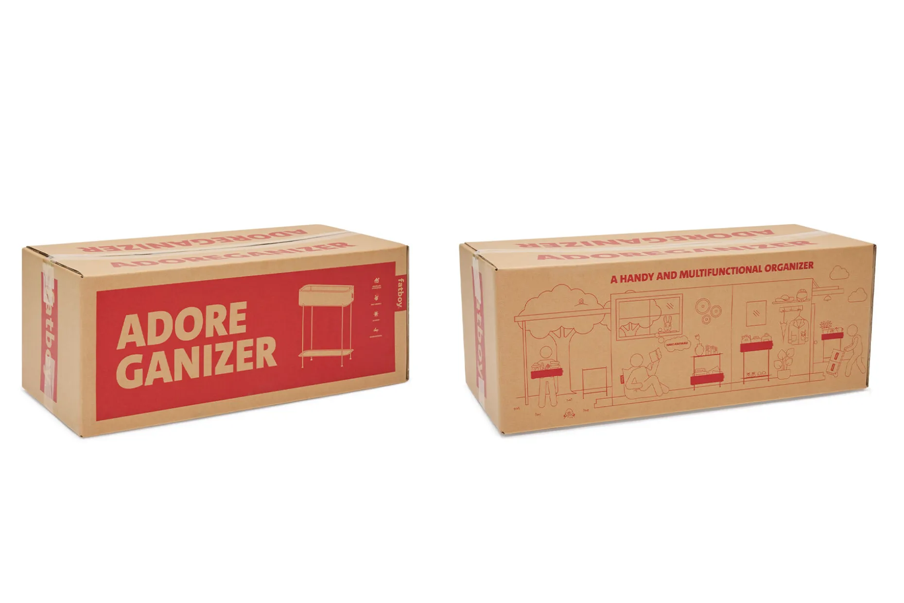 Adoreganizer Multifunctionele bijzettafel, beige, 65.5x29x76.5 cm