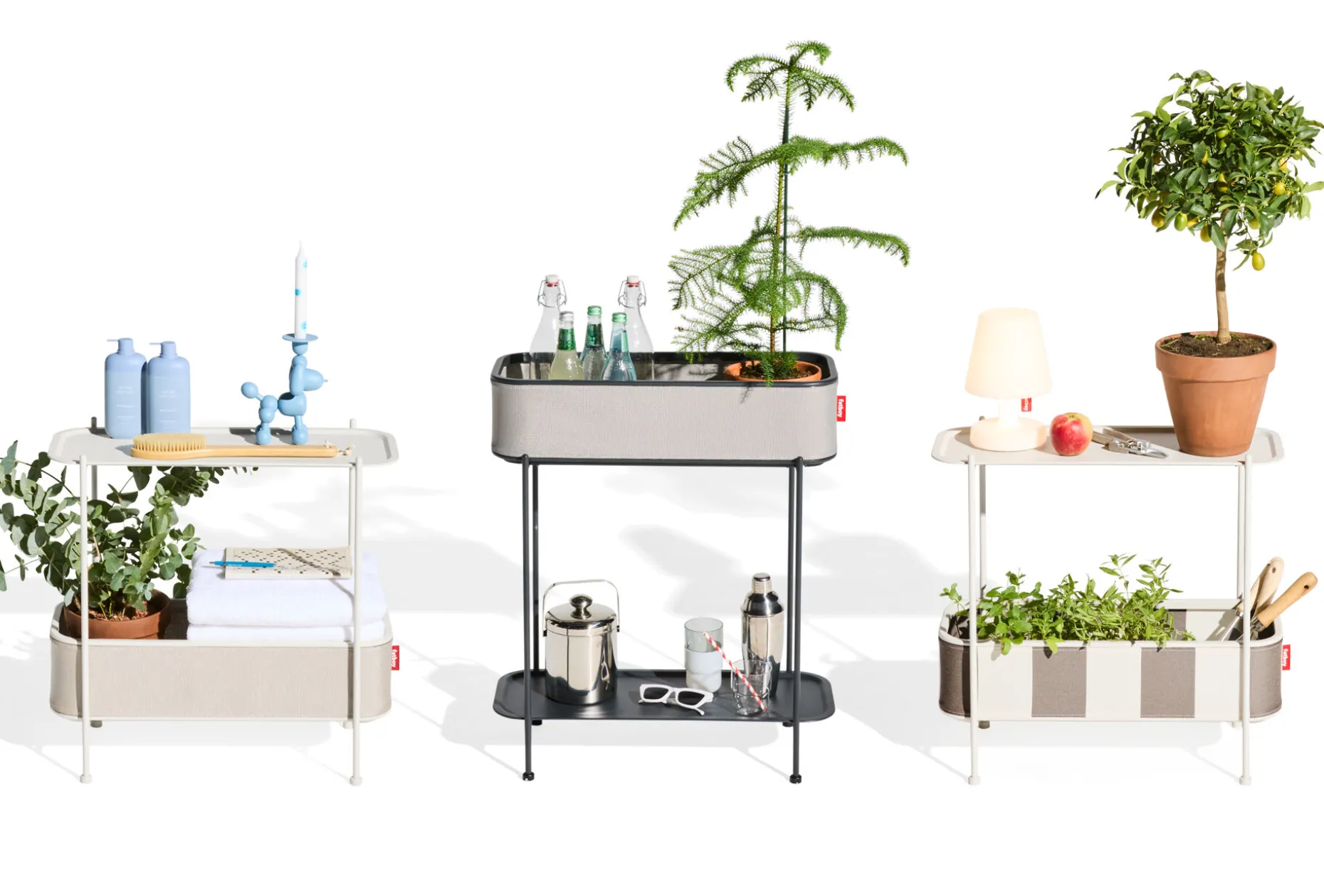 Adoreganizer Multifunctionele bijzettafel, grijs, 65.5x29x76.5 cm