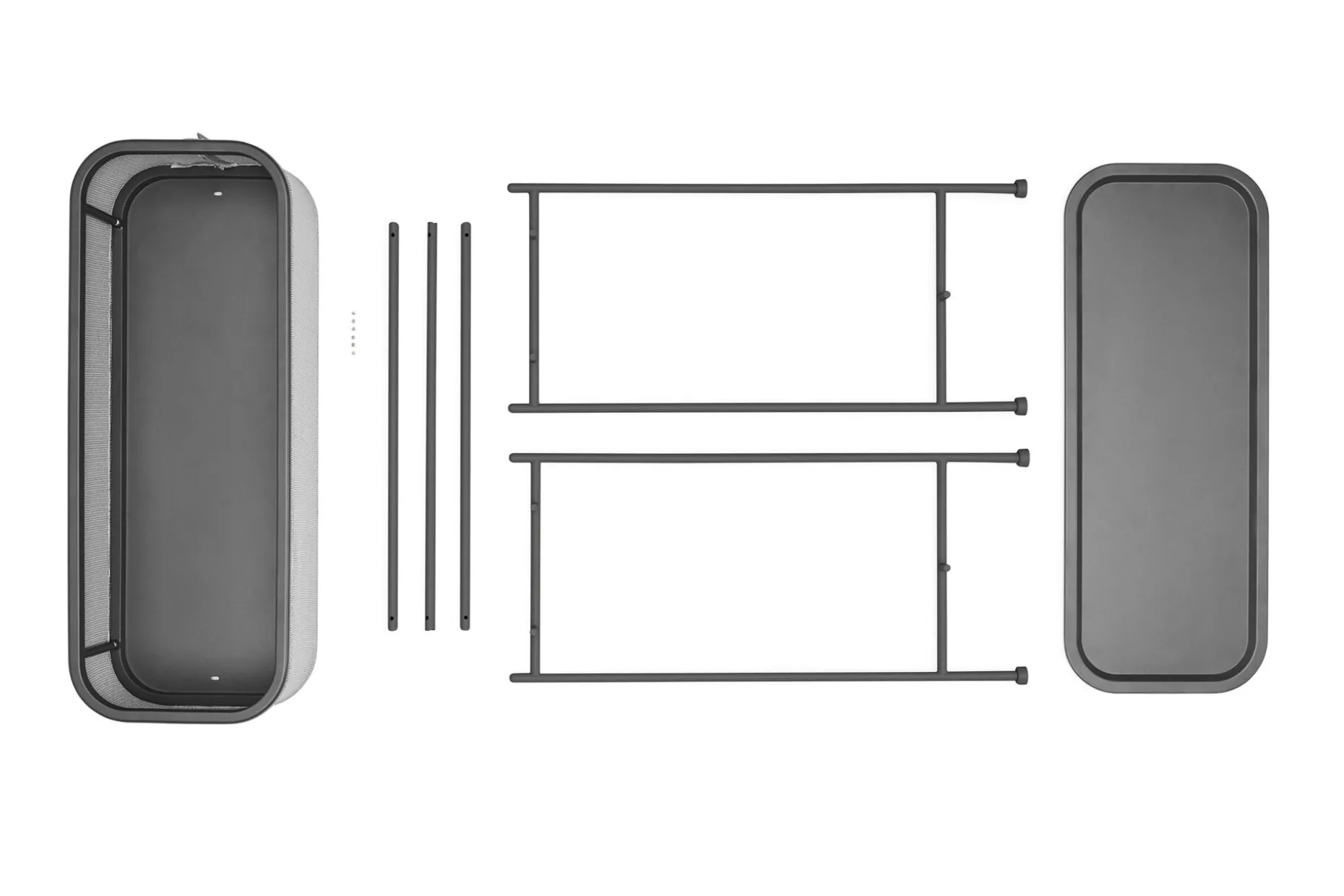 Adoreganizer Multifunctionele bijzettafel, grijs, 65.5x29x76.5 cm