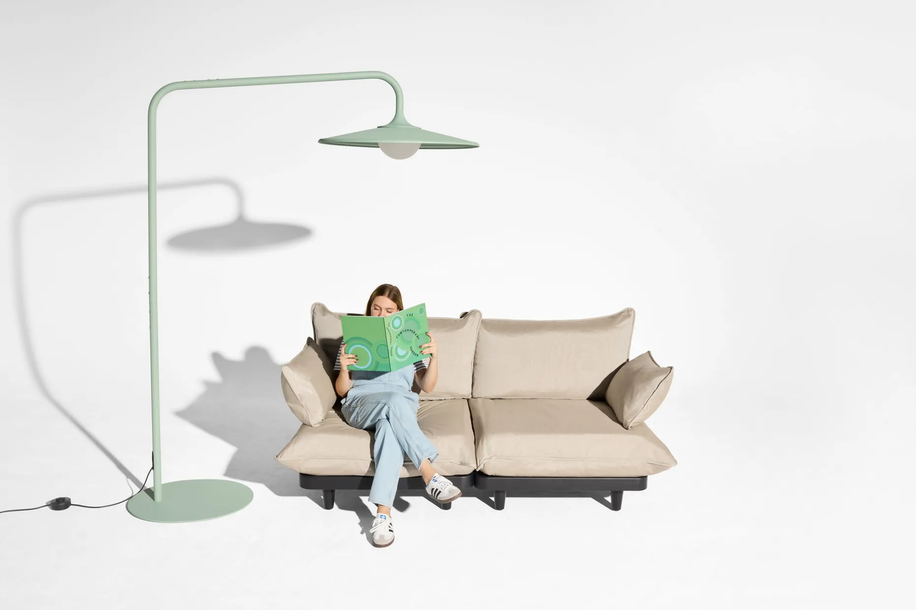 Archigrande Vloerlamp voor buiten, groen, 180x84x233 cm