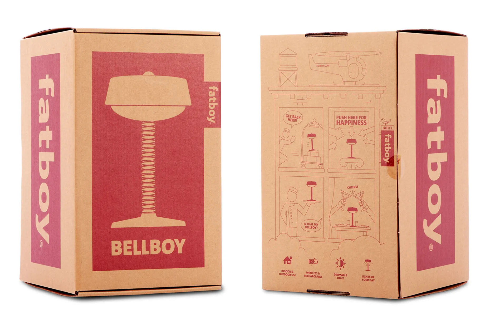 Bellboy Draadloze tafellamp, blauw, 18x18x30 cm