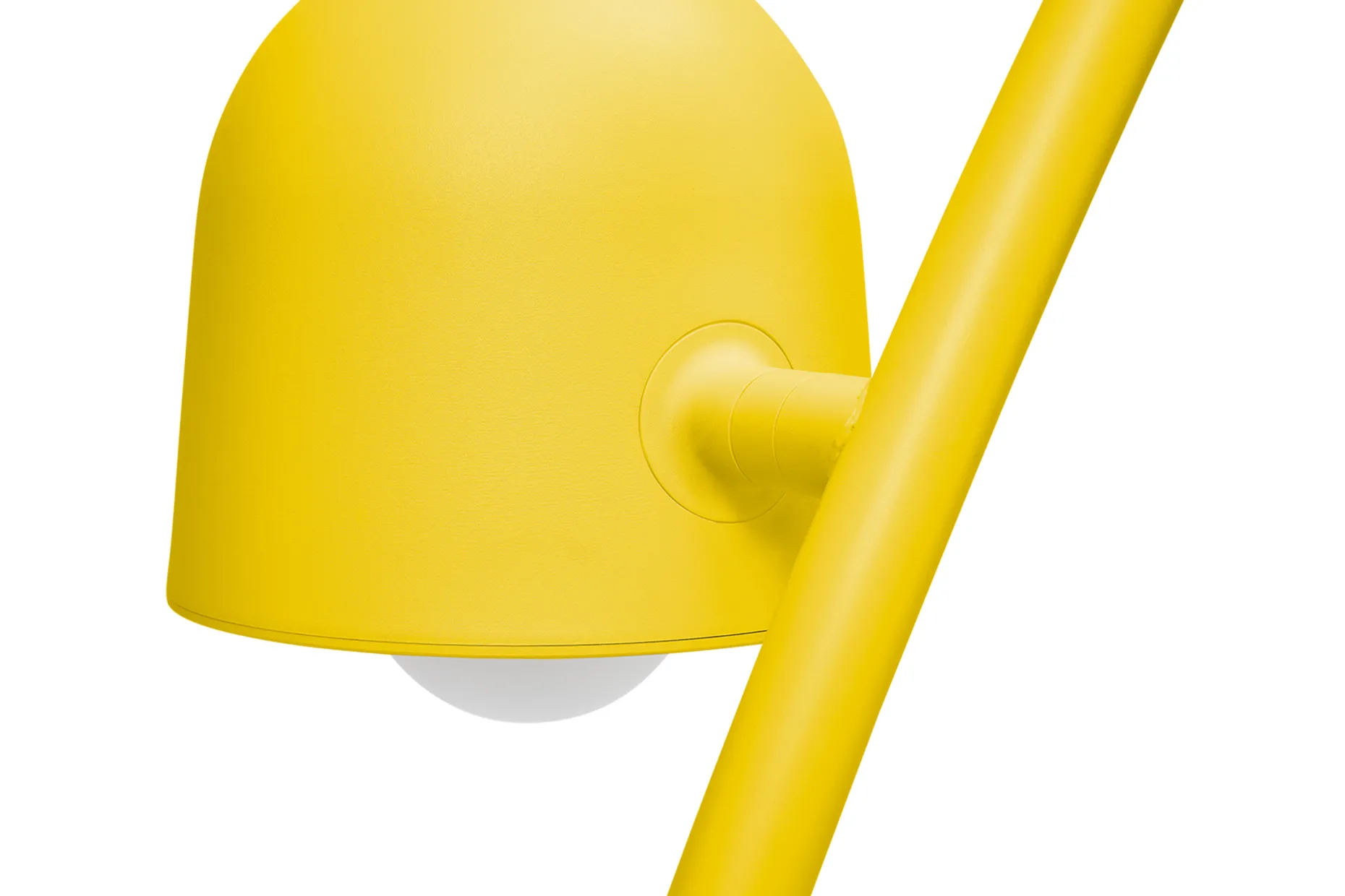 Big Lebow Arc lamp, geel, 186x234 cm