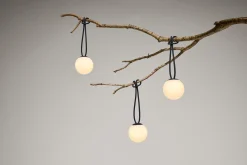 Bolleke Mini set (3 pcs) Kleine oplaadbare lampen, zwart, 12x12 cm