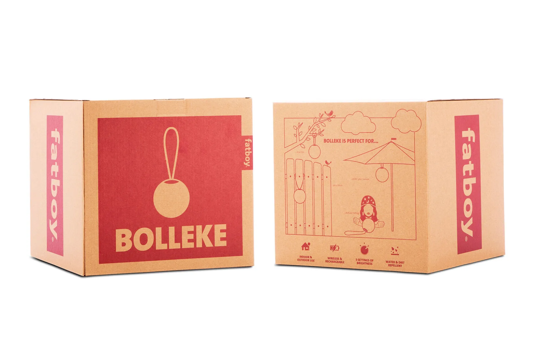 Bolleke Oplaadbare lamp, bruin, 20x20x20 cm