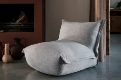BonBaron Slim Boucle Loungestoel, grijs, 102x85x75 cm