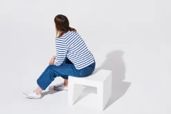 Concrete Seat Kruk voor buiten, wit, 40x50x43 cm