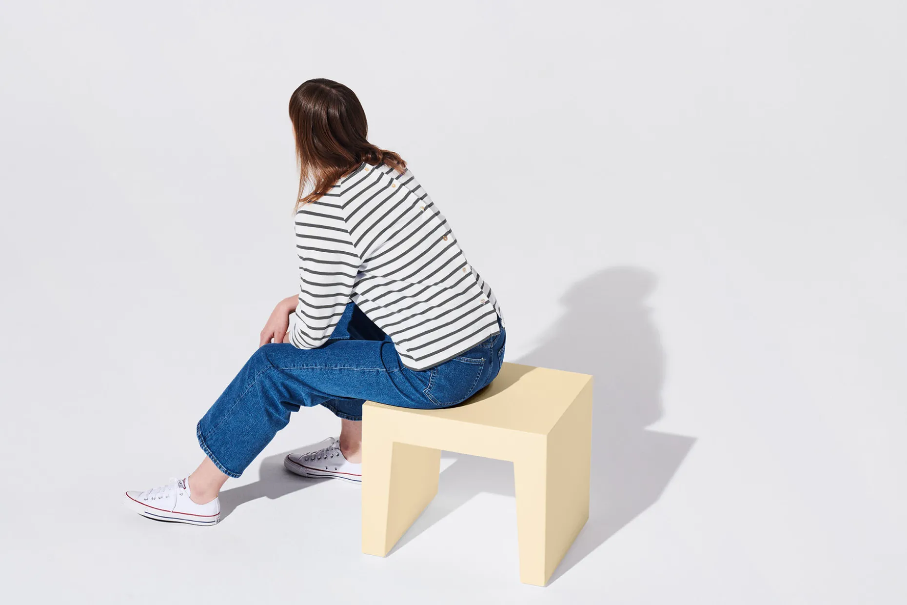 Concrete Seat Kruk voor buiten, beige, 40x50x43 cm