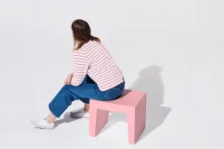 Concrete Seat Kruk voor buiten, roze, 40x50x43 cm