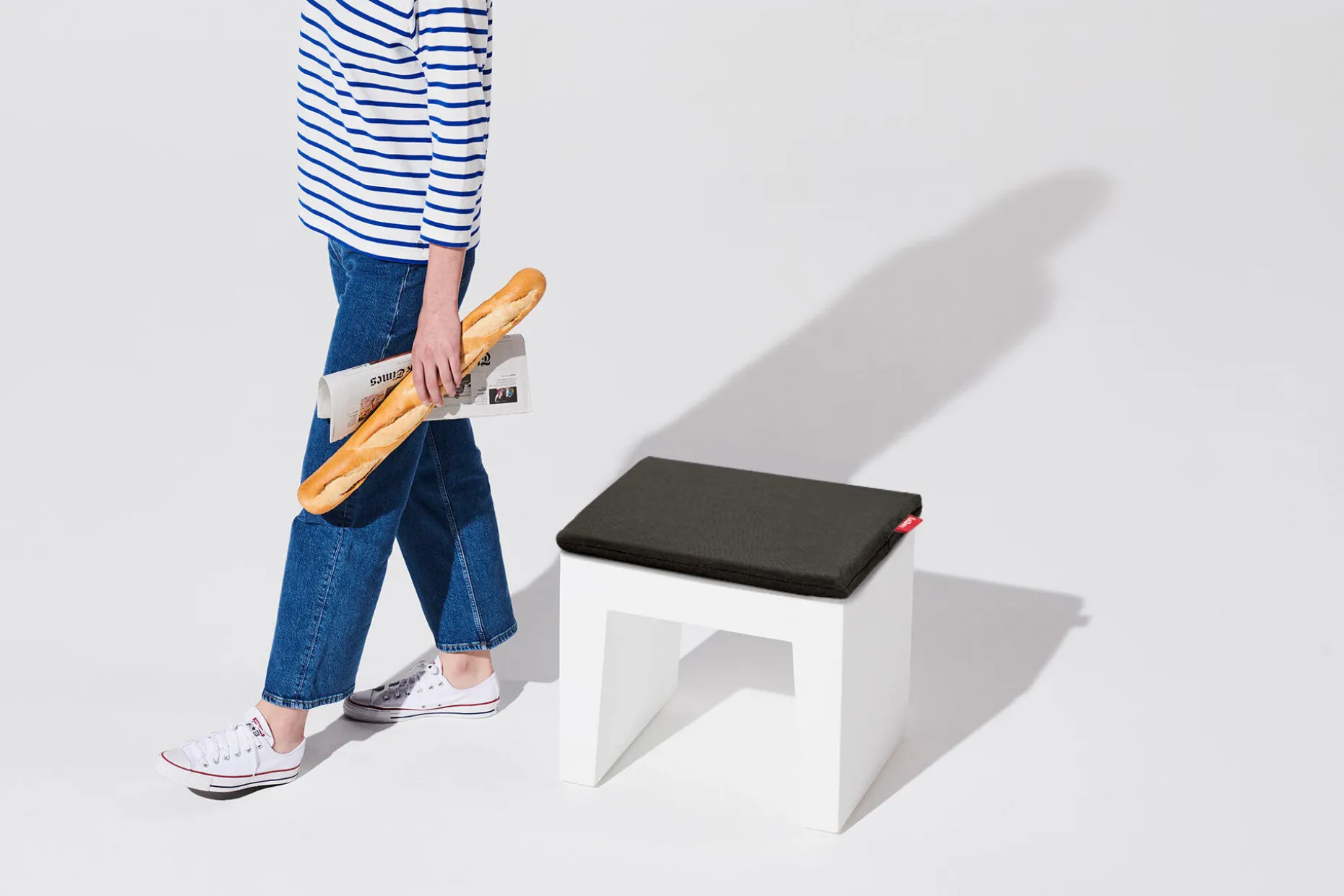 Concrete Seat Pillow Buitenkussen, grijs, 49x39x3 cm