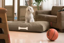 Doggielounge L Canvas Hondenkussen groot, grijs, 80x120x15 cm