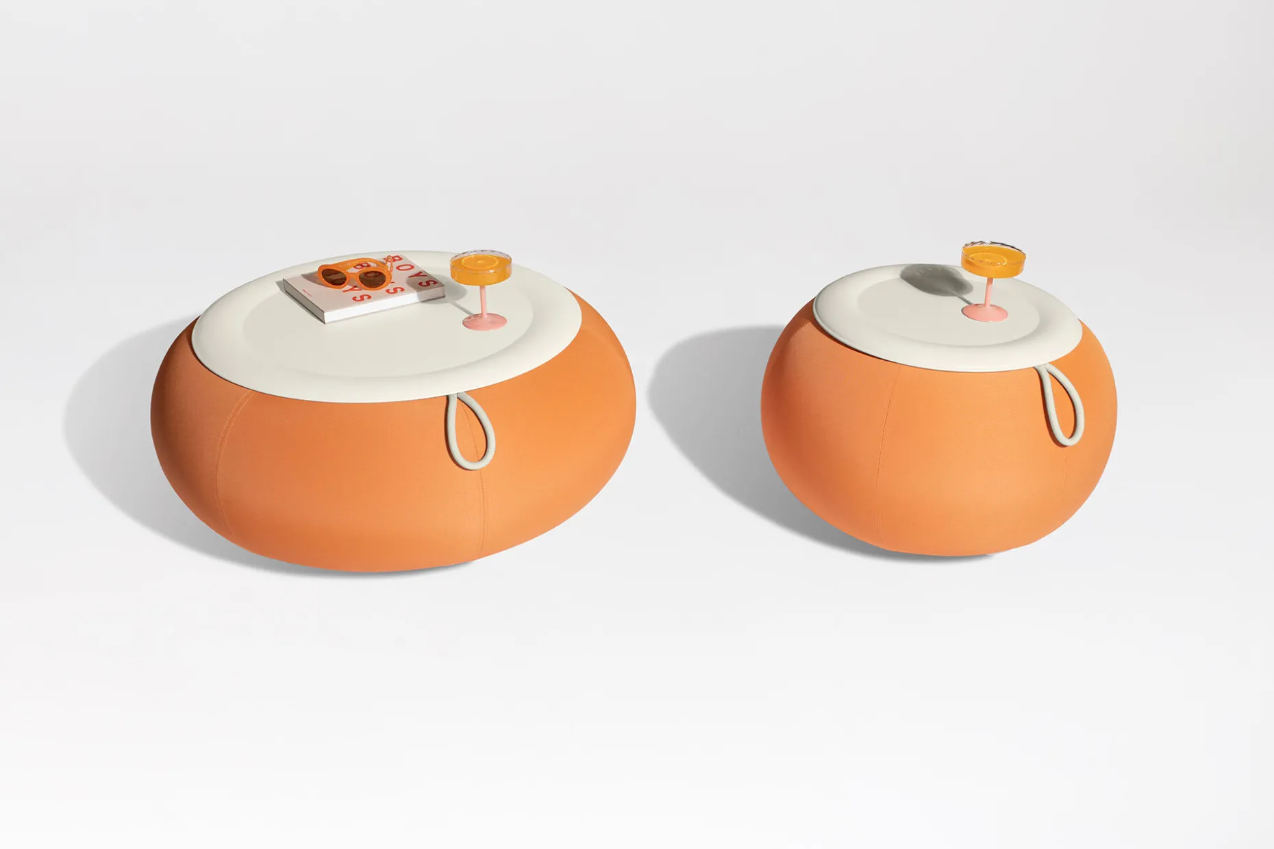 Dumpty Outdoor Outdoor salontafels, oranje, 78x78x21 cm