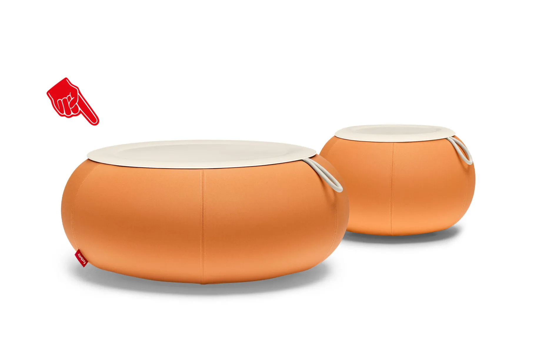 Dumpty Outdoor Outdoor salontafels, oranje, 78x78x21 cm