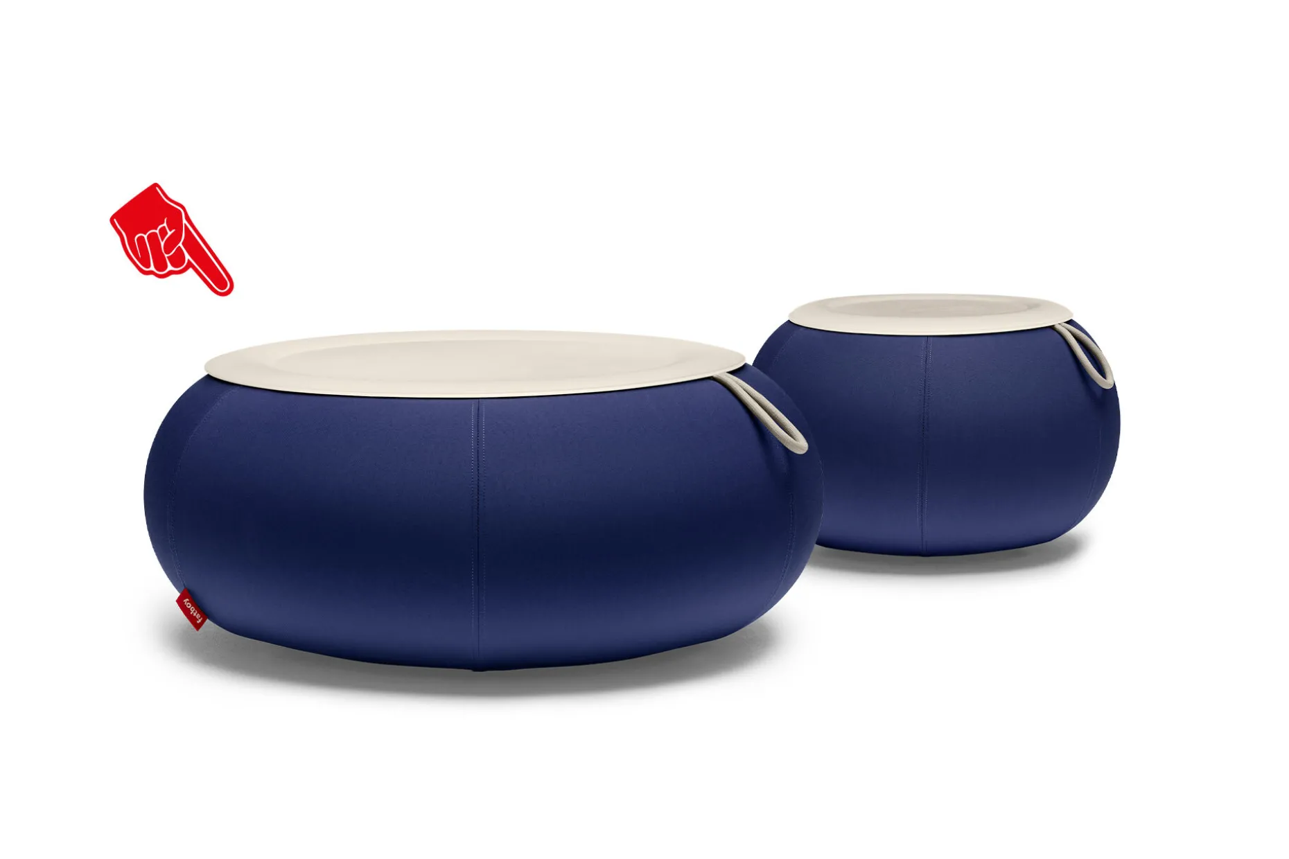 Dumpty Outdoor Outdoor salontafels, blauw, 78x78x21 cm
