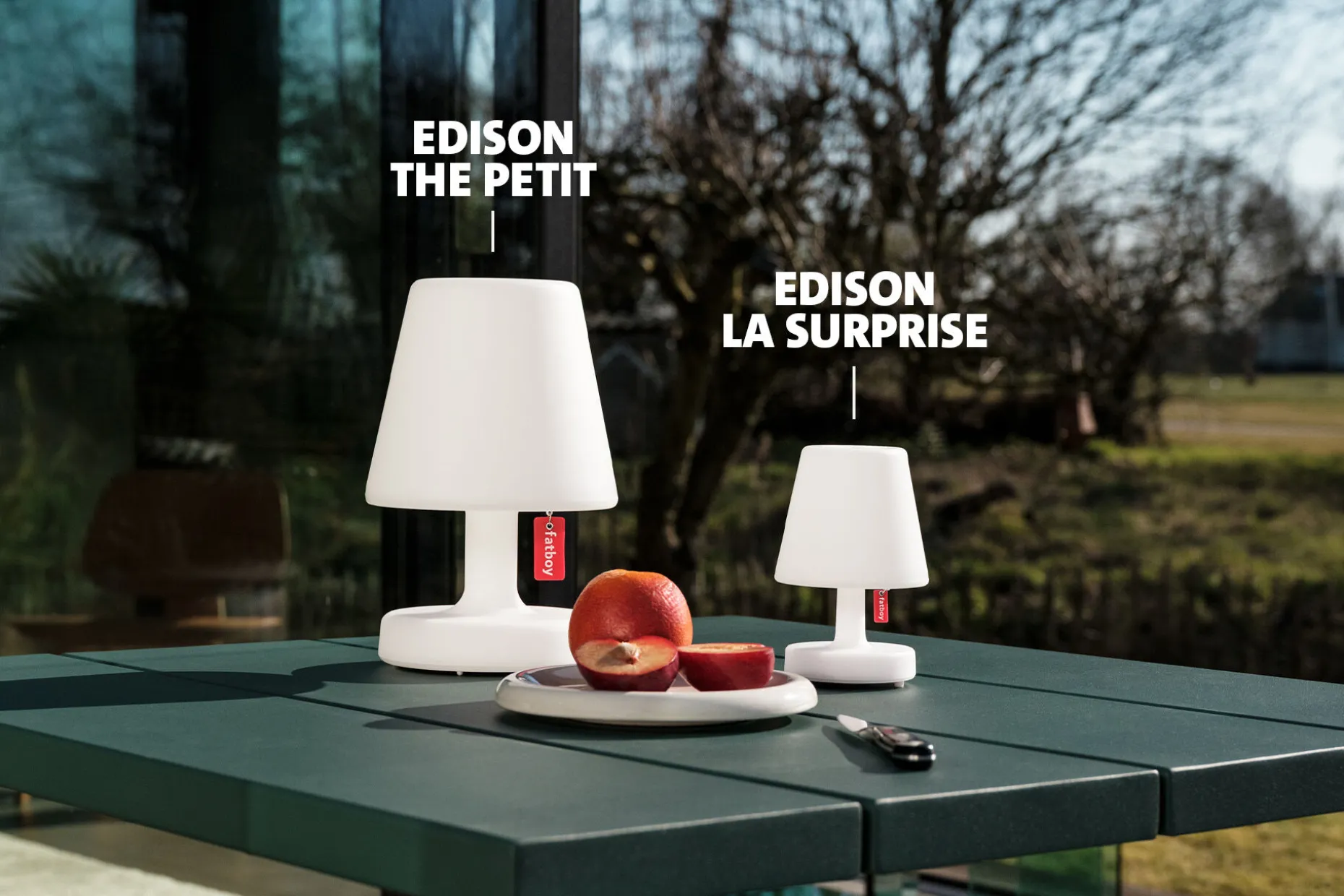 Edison La Surprise Kleine oplaadbare tafellamp, 9.7x9.7x15 cm
