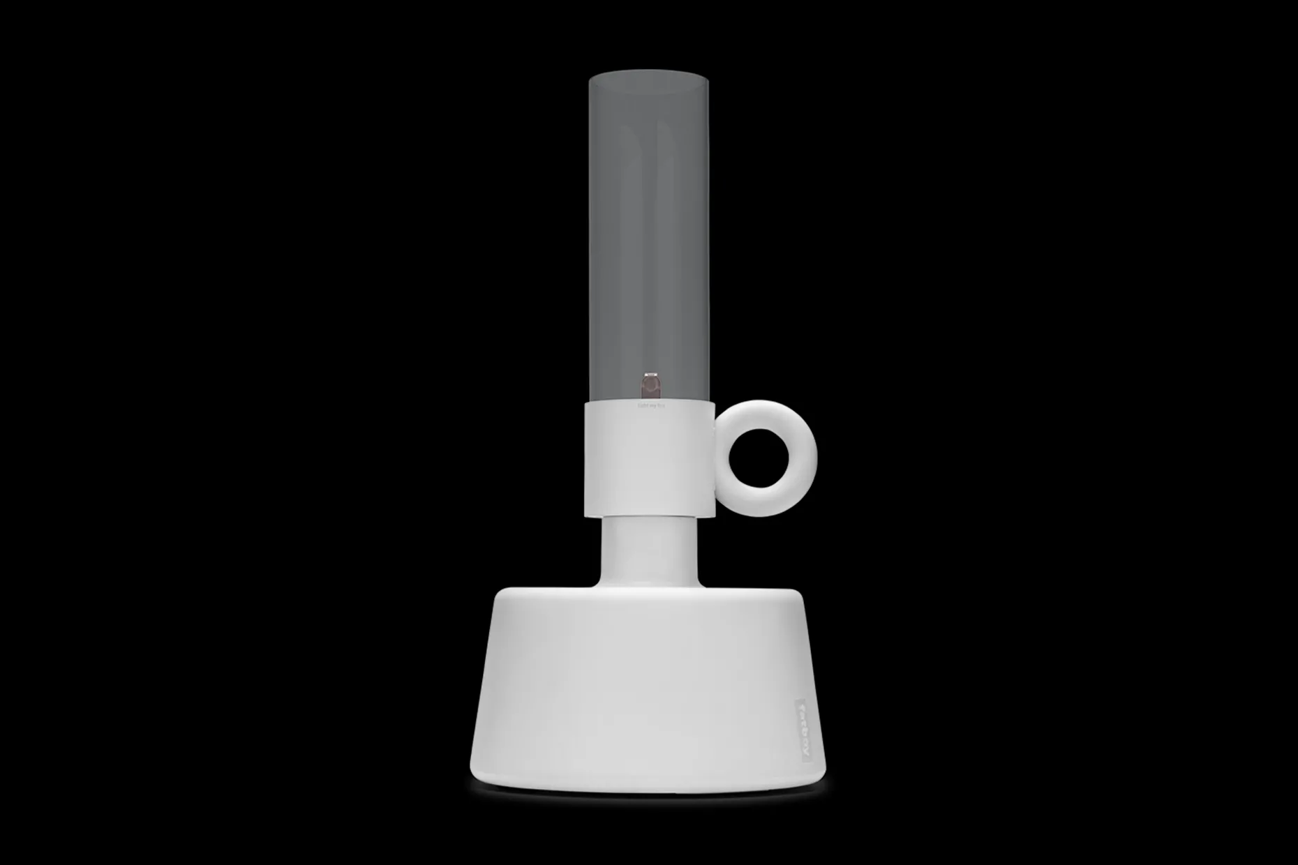 Flamtastique Olielamp voor buiten, wit, 58.5x115.5 cm