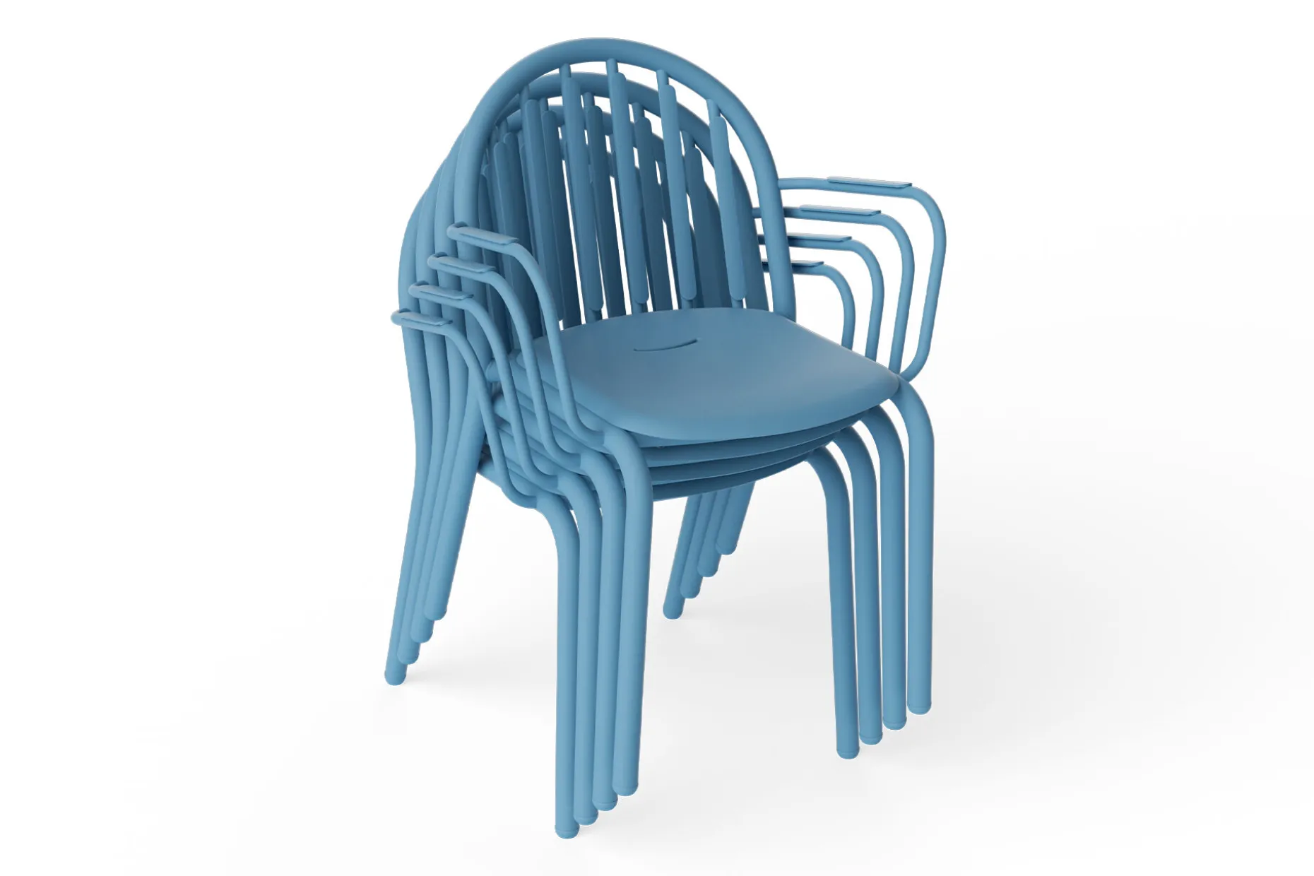 Fred's Armchair Tuinstoel met armleuning, blauw, 60x59.5x80.5 cm