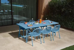 Fred's Armchair Tuinstoel met armleuning, blauw, 60x59.5x80.5 cm