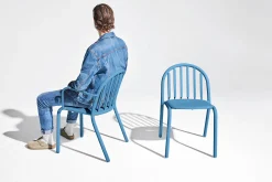 Fred's Armchair Tuinstoel met armleuning, blauw, 60x59.5x80.5 cm