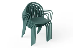 Fred's Armchair Tuinstoel met armleuning, groen, 60x59.5x80.5 cm