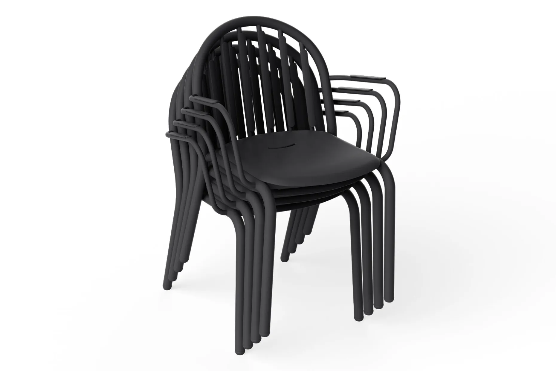 Fred's Armchair Tuinstoel met armleuning, zwart, 60x59.5x80.5 cm