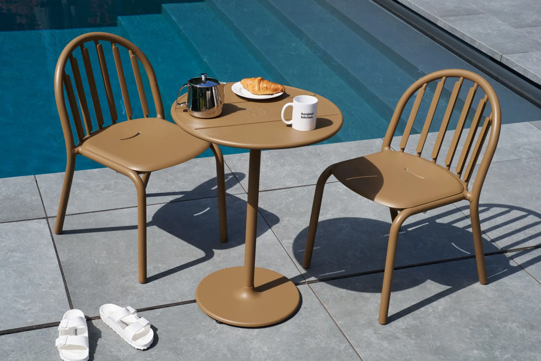 Fred's Armchair Tuinstoel met armleuning, bruin, 60x59.5x80.5 cm
