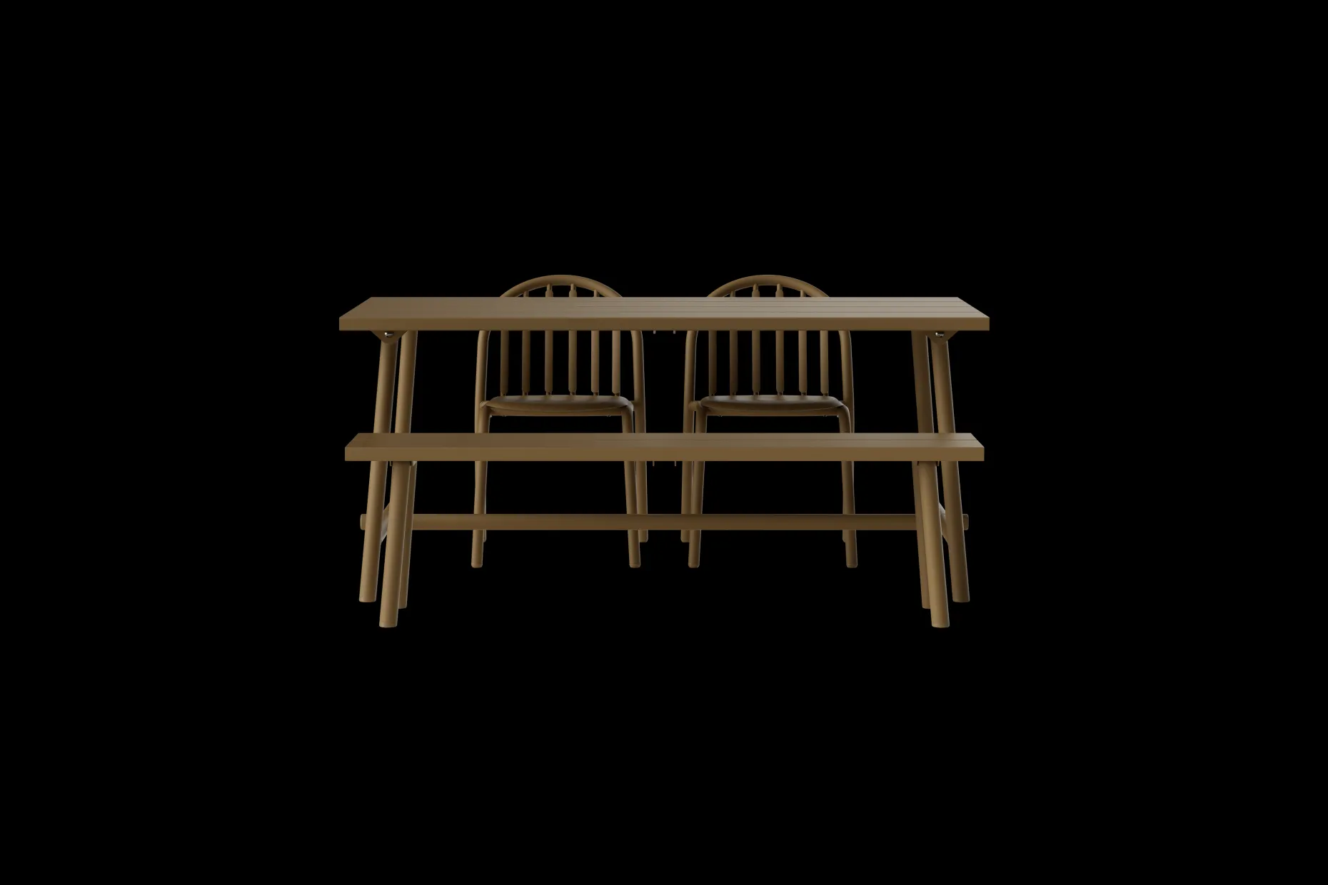 Fred's Bench Tuinbank, bruin, 160x40x46.5 cm