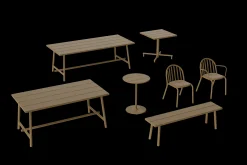 Fred's Bench Tuinbank, bruin, 160x40x46.5 cm