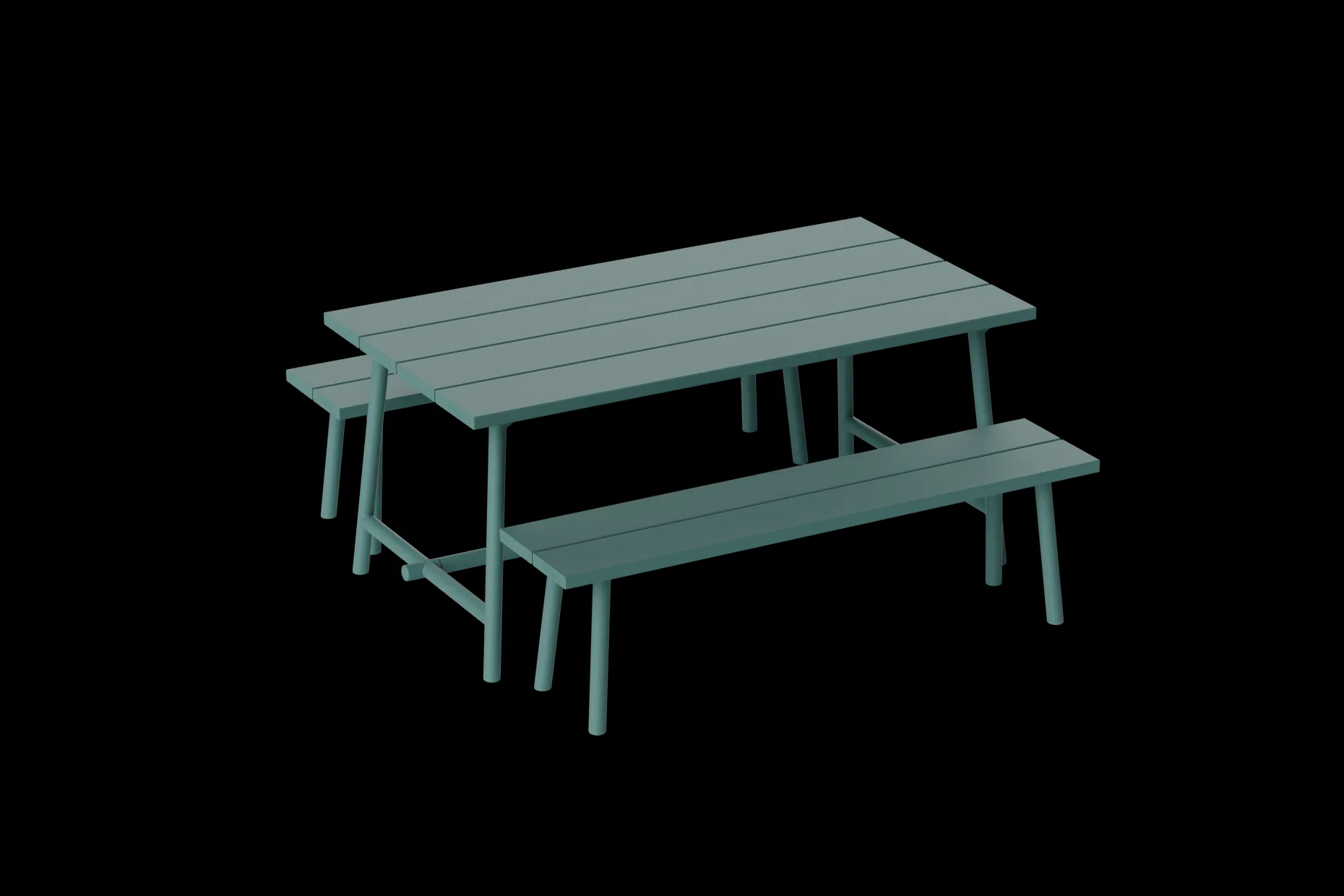 Fred's Bench Tuinbank, groen, 160x40x46.5 cm
