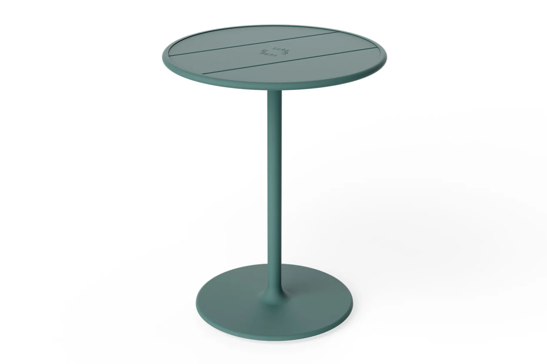 Fred's Bistreau Kleine tuintafel rond, groen, 60x60x76 cm