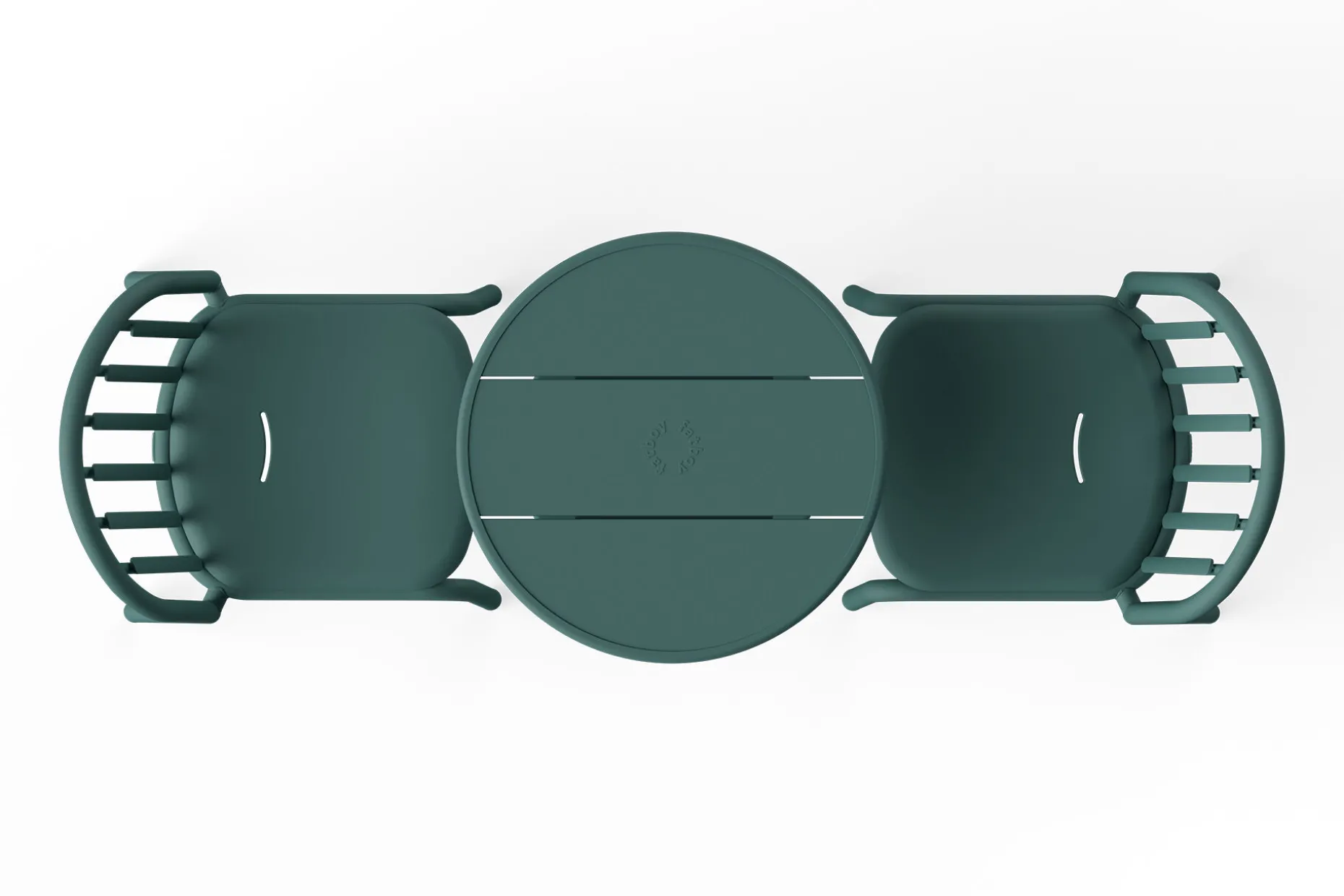 Fred's Bistreau Kleine tuintafel rond, groen, 60x60x76 cm
