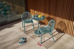 Fred's Bistreau Kleine tuintafel rond, groen, 60x60x76 cm