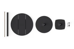 Fred's Bistreau Kleine tuintafel rond, zwart, 60x60x76 cm