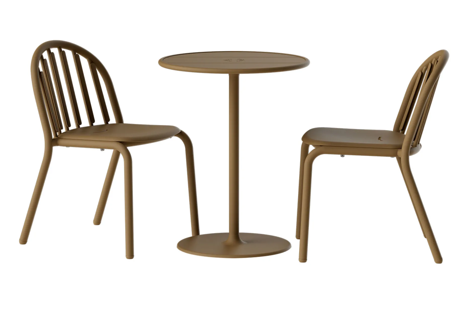 Fred's Bistreau Kleine tuintafel rond, bruin, 60x60x76 cm
