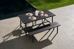 Fred's Medium Table Tuintafel, zwart, 170x90x76 cm