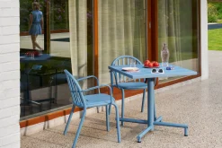 Fred's Square Bistreau Kleine tuintafel vierkant, blauw, 80x80x76 cm