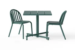 Fred's Square Bistreau Kleine tuintafel vierkant, groen, 80x80x76 cm