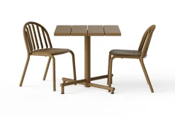Fred's Square Bistreau Kleine tuintafel vierkant, bruin, 80x80x76 cm