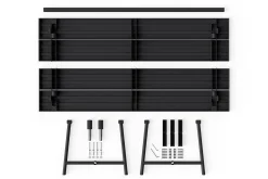 Fred's Table Tuintafel, zwart, 220x100x76 cm
