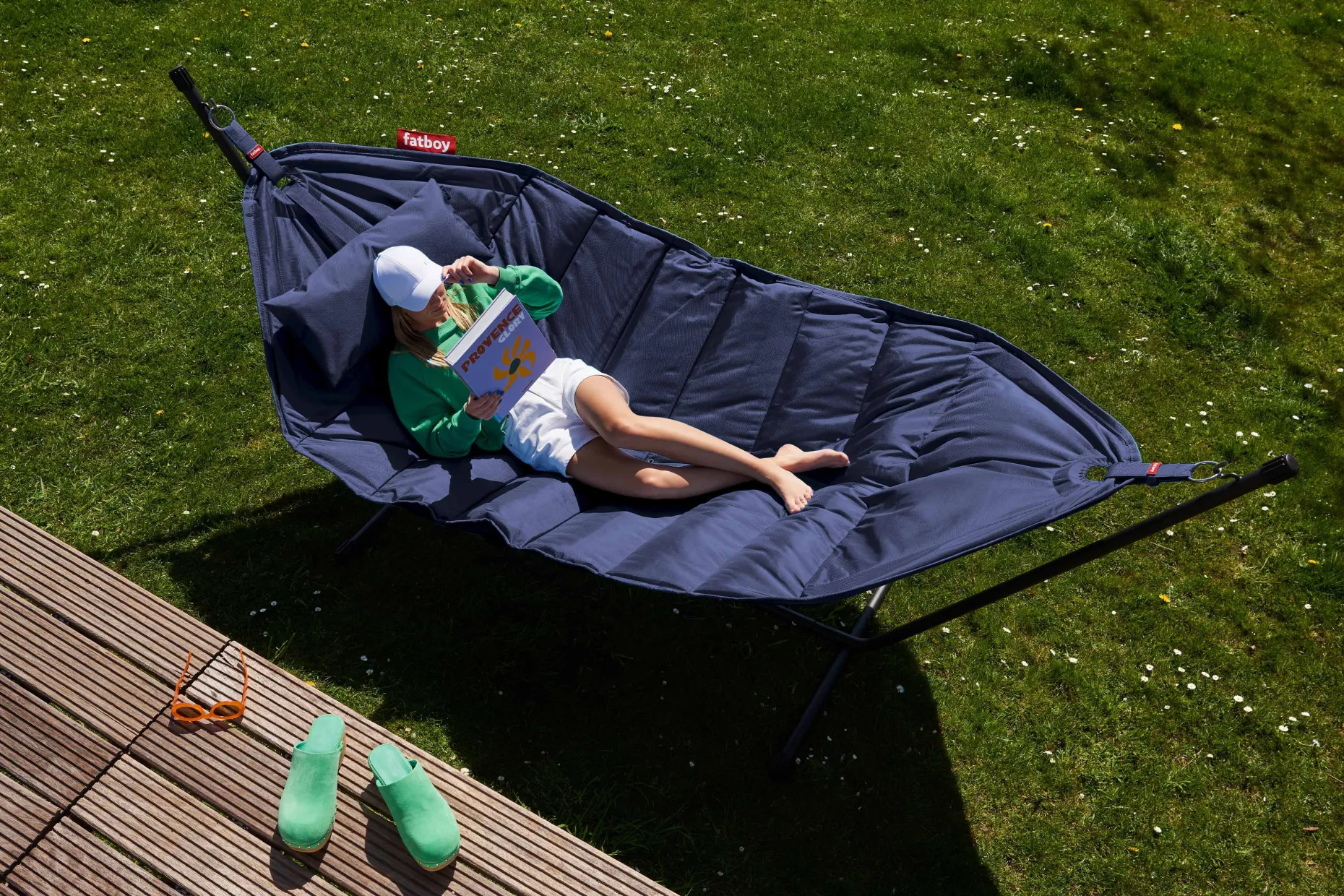 Headdemock Dark Blue Hangmat met standaard, 270x138x110 cm