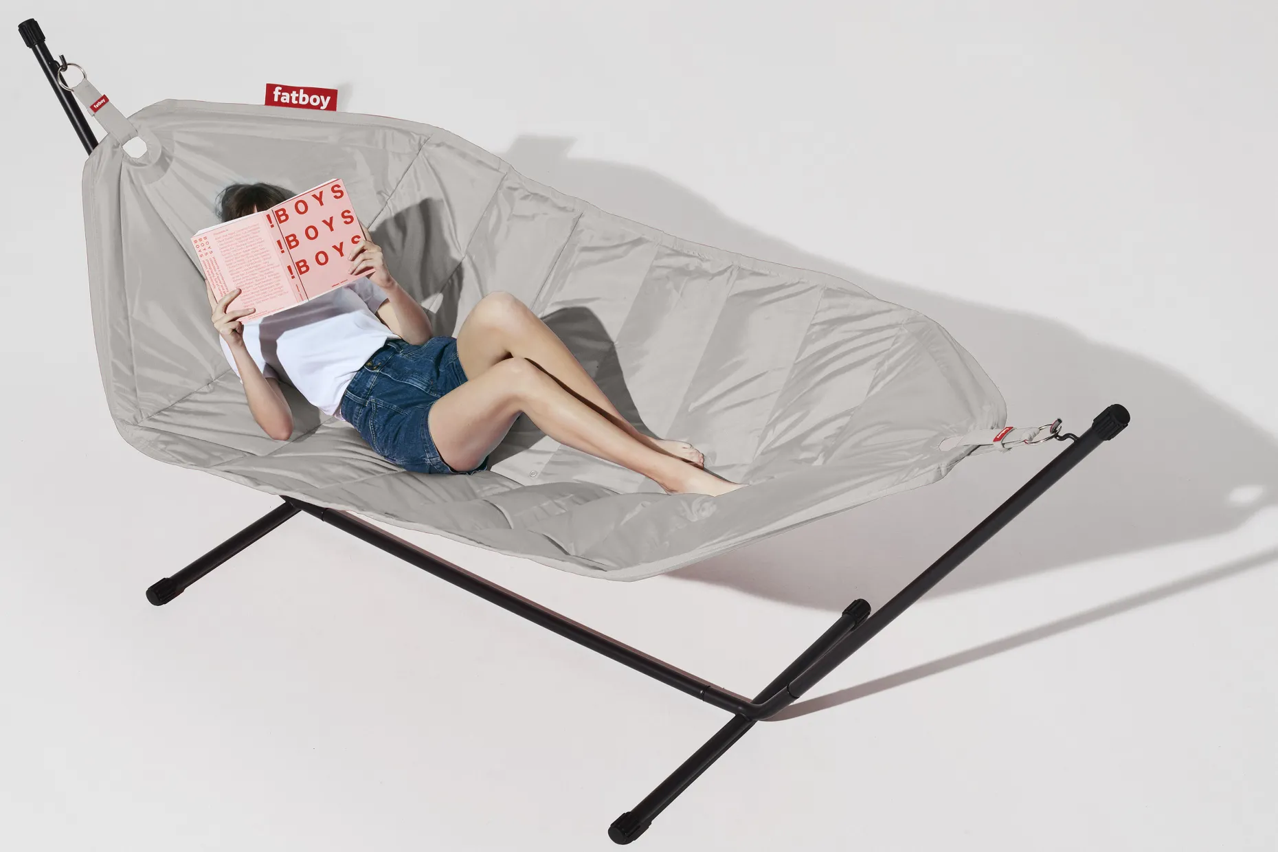 Headdemock Light Grey Hangmat met standaard, 270x138x110 cm