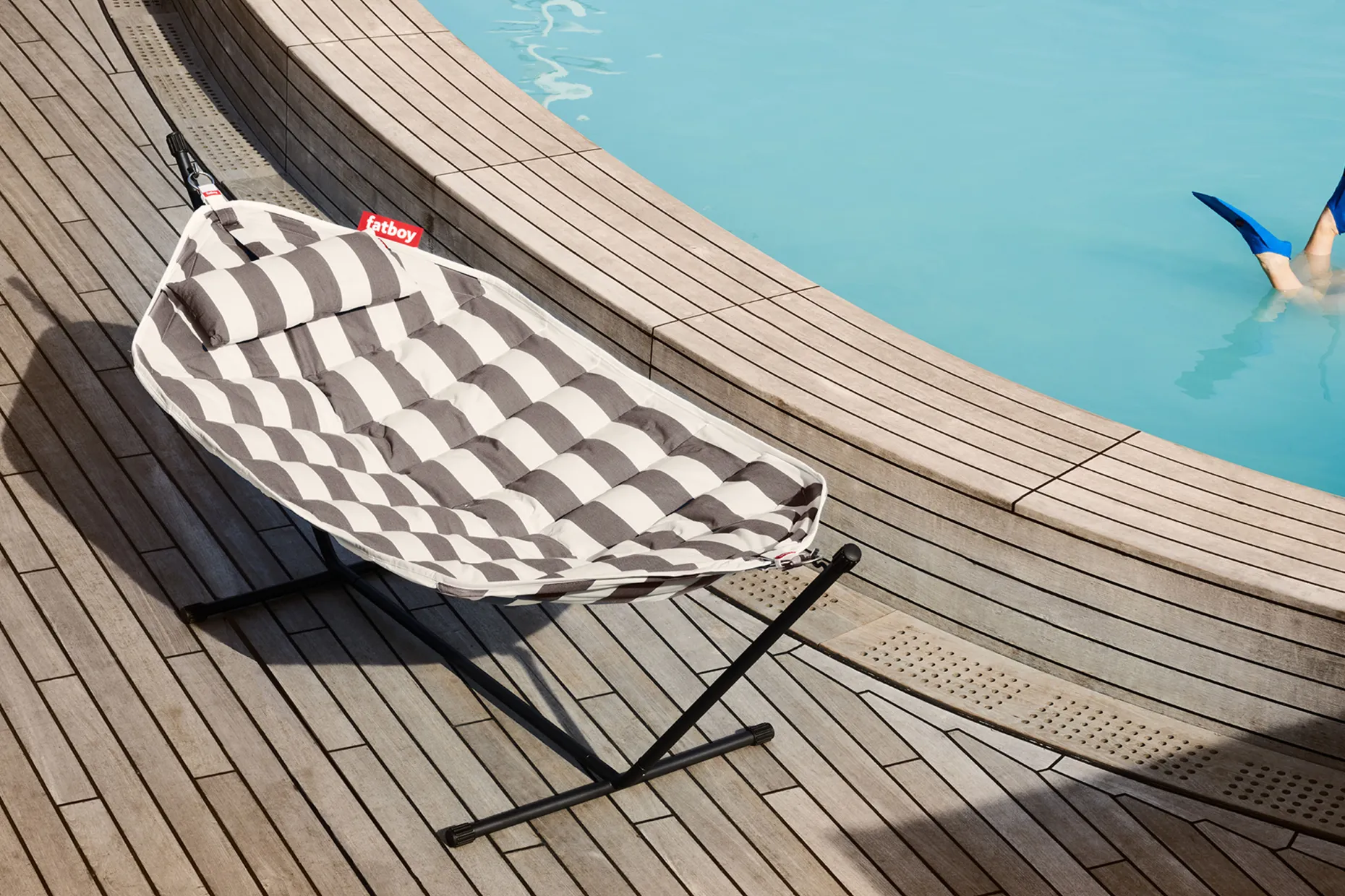 Headdemock Superb Stripe Cacao Hangmat met standaard, 270x138x110 cm