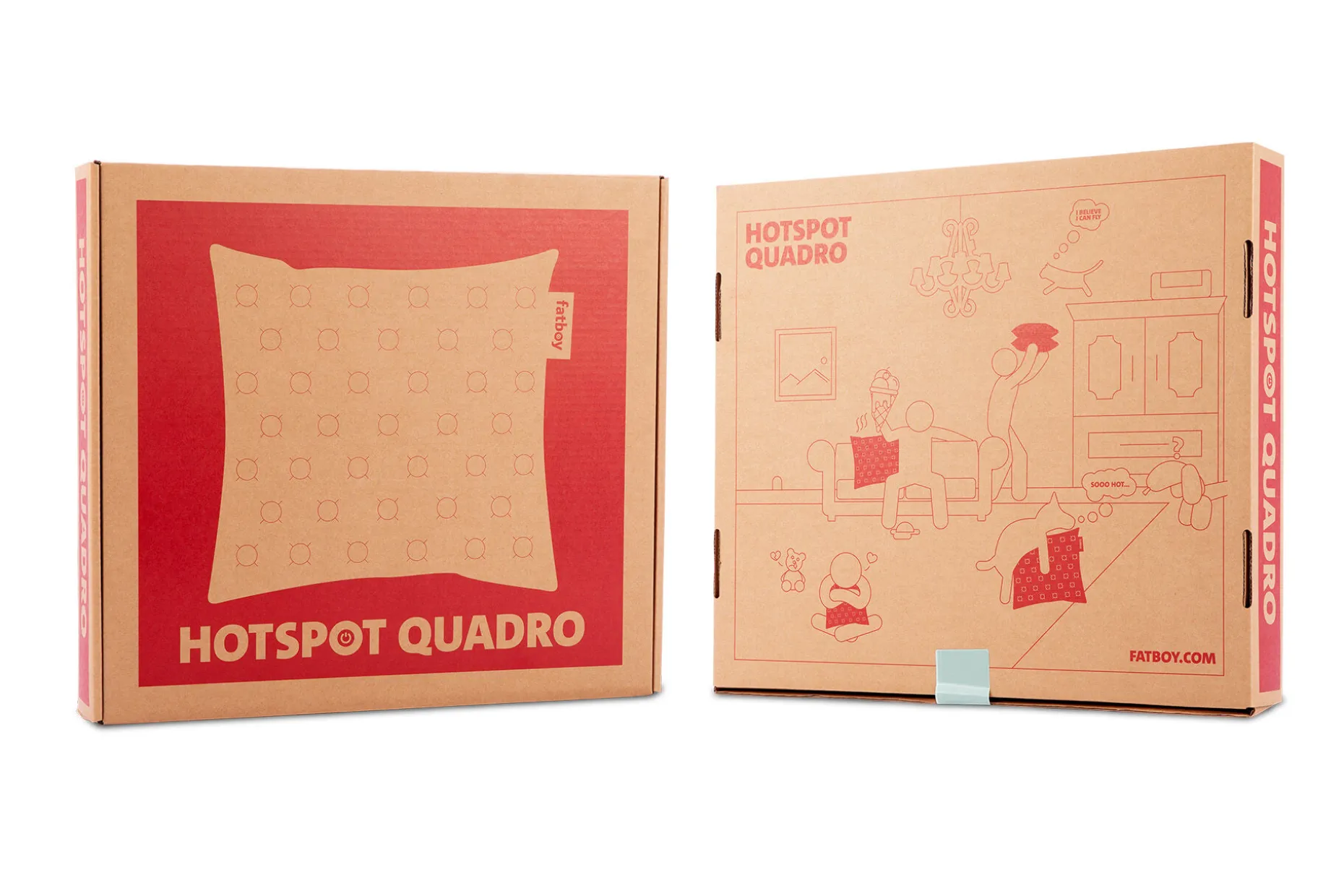 Hotspot Pillow Quadro Warmtekussen, zilver, 45x45x17.5 cm