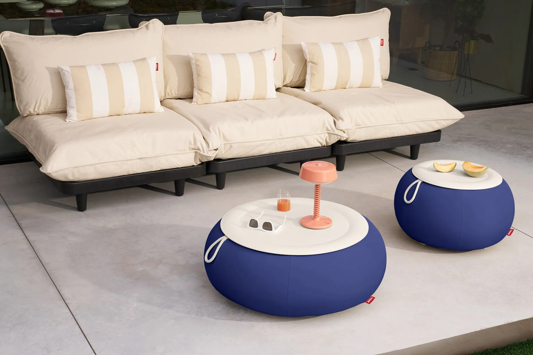Humpty Outdoor Outdoor salontafels, blauw, 65x65x35 cm