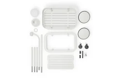 Jolly Trolley Verrijdbare bartafel, wit, 78x55x200 cm