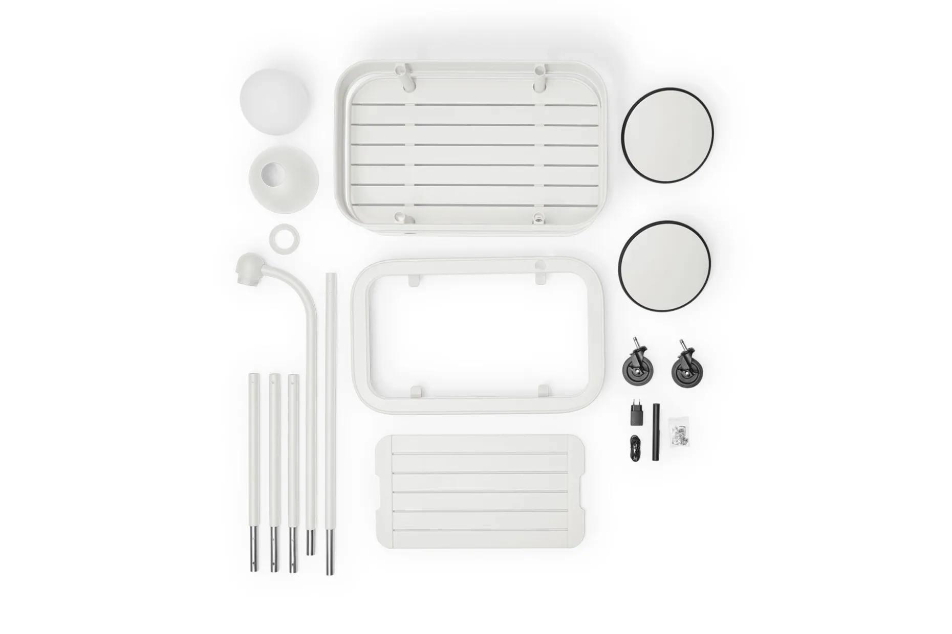 Jolly Trolley Verrijdbare bartafel, wit, 78x55x200 cm