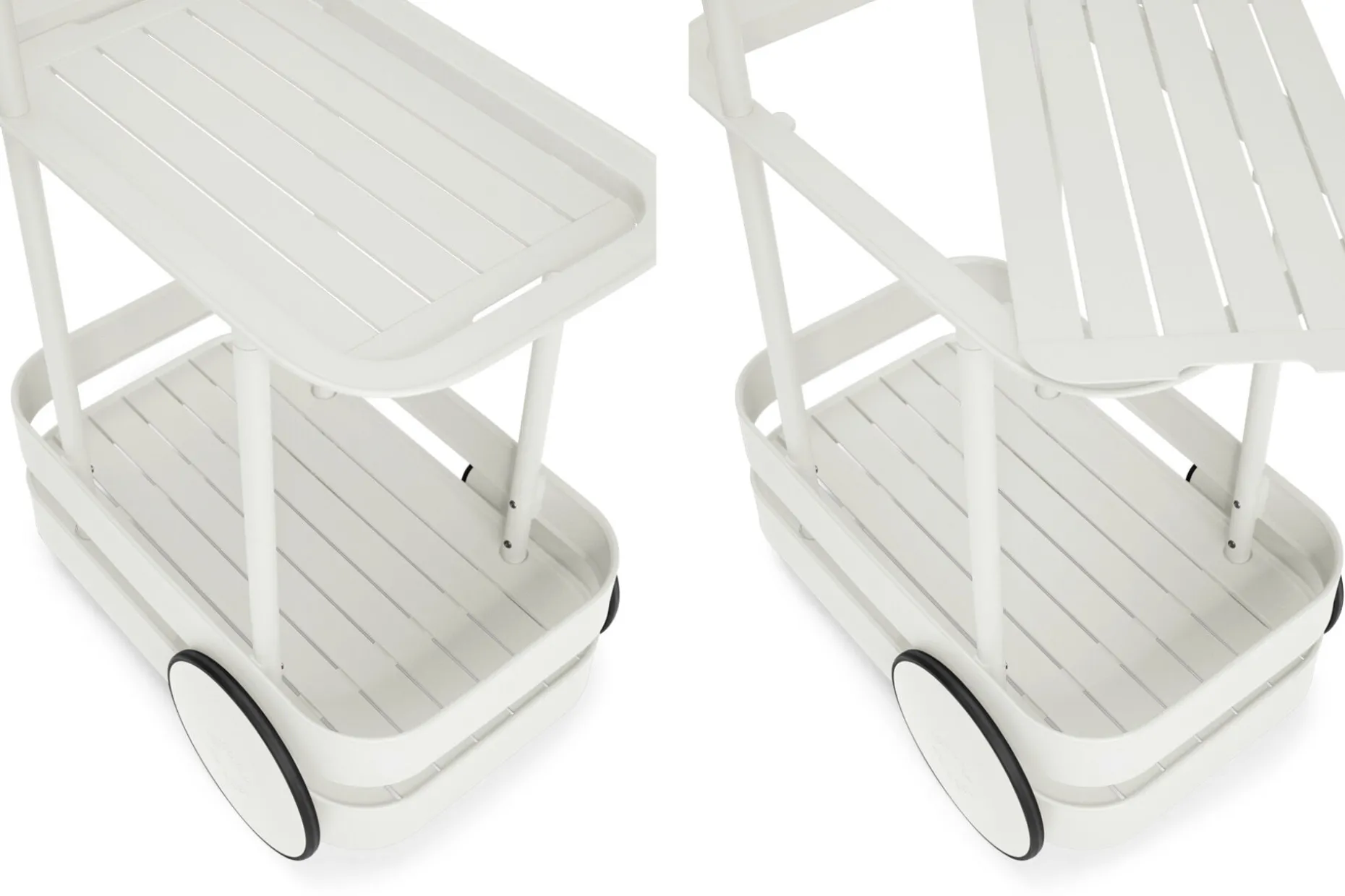 Jolly Trolley Verrijdbare bartafel, wit, 78x55x200 cm