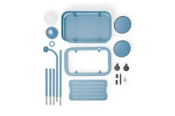 Jolly Trolley Verrijdbare bartafel, blauw, 78x55x200 cm