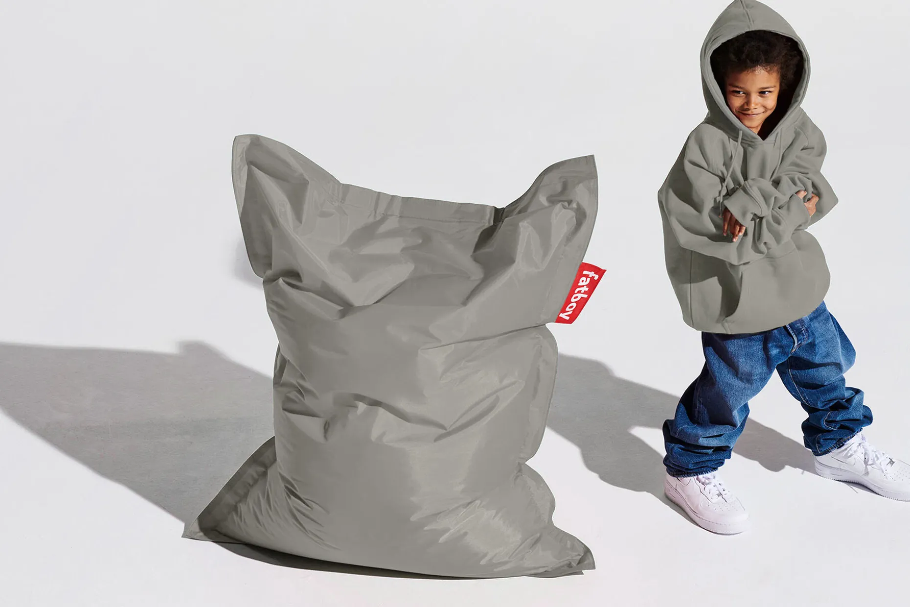 Junior Kinderzitzak, zilver, 100x130 cm